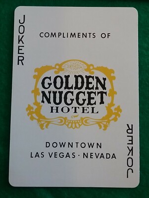 Vintage Red Golden Nugget Playing Cards Pack 52 Cards + 2 Jokers