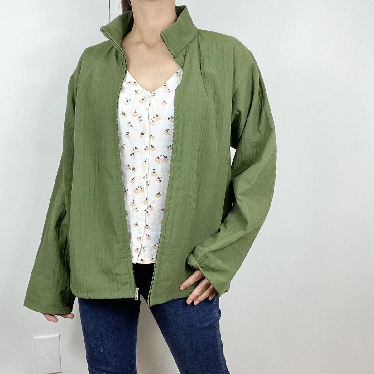 Eileen fisher green best sale jacket