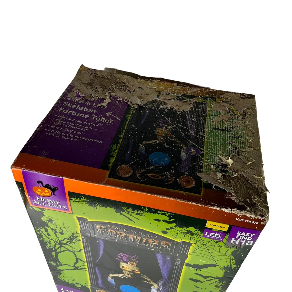 Rare Home Accents Skeleton Fortune Teller Sound Motion Activated