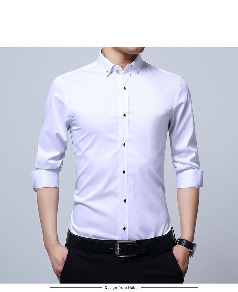mens work dress shirts Mens Dress Shirts Clothes Formal Long Sleeves Business Work Casual Shirts  Tops