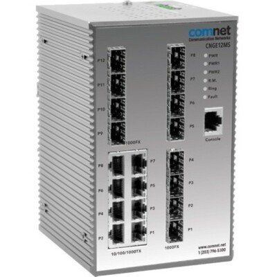 COMNET CNGE12MS 12 PORT 1000MBPS MANAGED SWITCH,  PN: 0845770009507