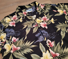 Vintage Hawaiian Shirt Company Co. Camp Short Sleeve Floral 100 Rayon Large L