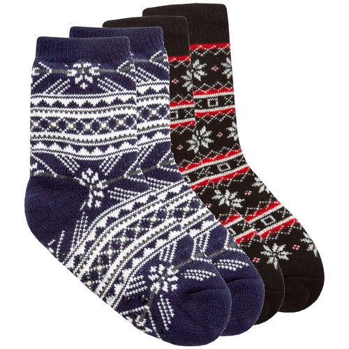 Boys Girls Unisex Winter Fluffy Chunky Warm Sherpa Lined Bed Socks Anti Slip UK - Picture 3 of 5