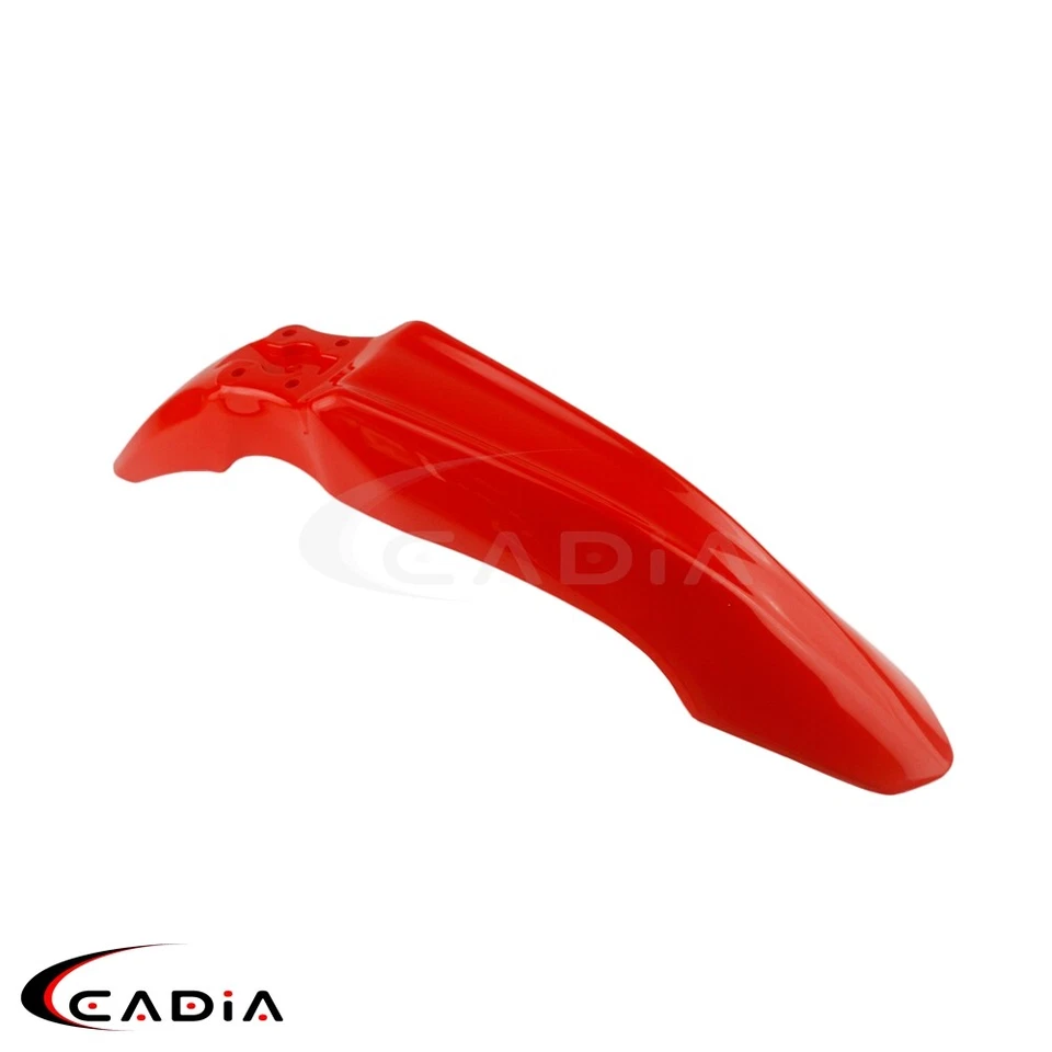 Guardabarros delantero rojo de plástico para moto Honda CRF230F CRF150F 2015-2019 Foto 3 de 4