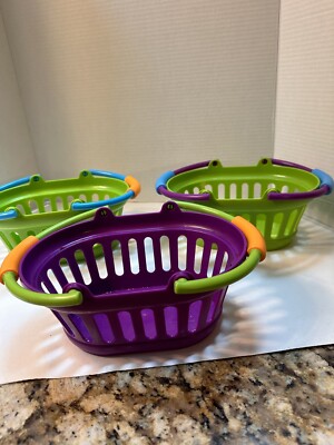 Learning Resources New Sprouts Lunch Baskets Purple & Green Lot of 3