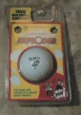Exploding Golf Ball Golfing Golfer Explodes in Smoke Cloud Flite Funny Joke BNIP