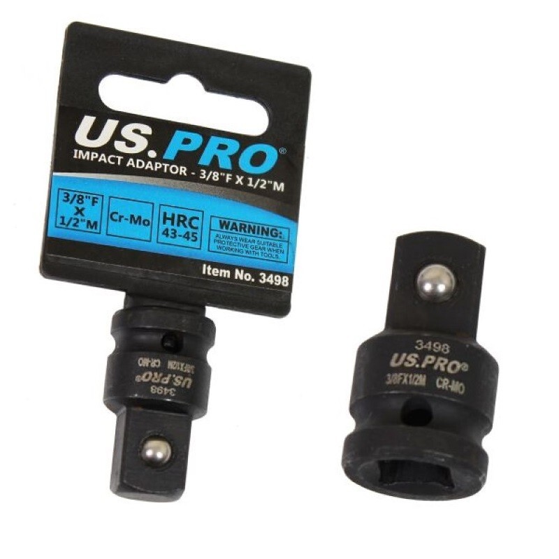 US PRO Tools Impact Socket Step Up Adapter 3/8"" Female To 1/2"" Male NEW 3498 - Image 5