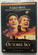 October Sky DVD, 1999, Widescreen Jake Gyllenhaal. 108 mins. Rated PG. Color.