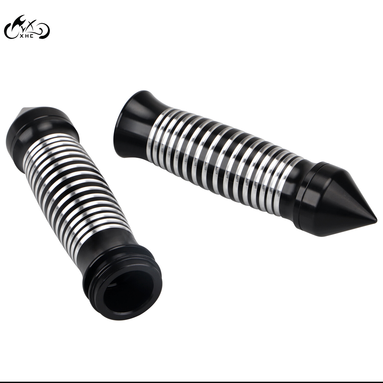 Find Chrome Spike Hand Grips W/ Throttle Boss For Harley Cruiser Chopper Custom Bike In China - Foto 7