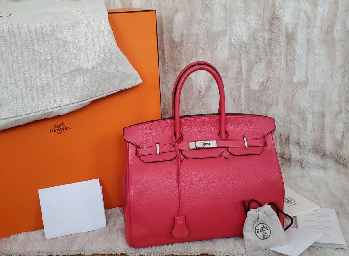 Hermes Birkin 35 Clemence Bougainvillea