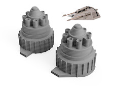 X2 Star Wars Snowspeeder Motore Posteriore Spinte Ricambi Fix Riproduzione