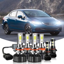 Para For Honda Civic 2006-2015 Combo LED faro + luces antiniebla 6x white