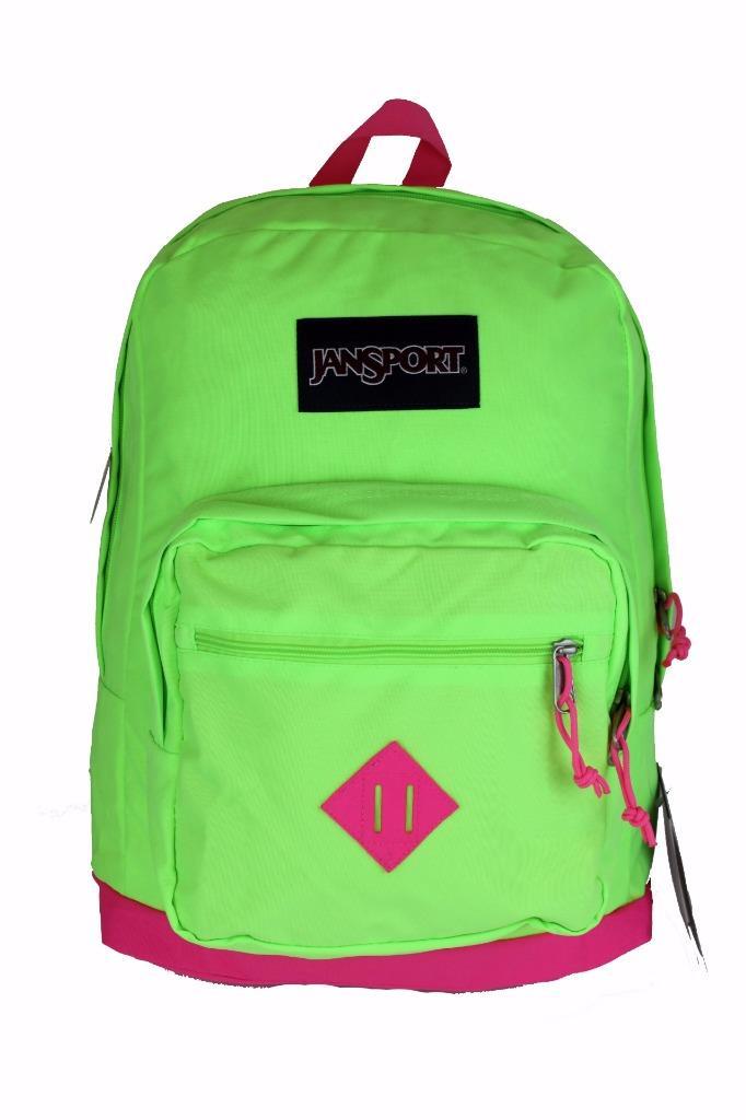 fluorescent green backpack