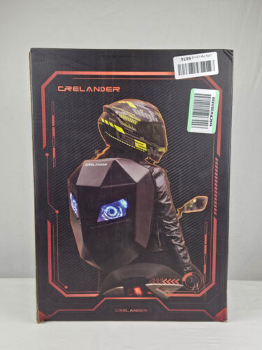 Crelander LED Knight Laptop Bag Motorcycle Riding Backpack Hard Shell Waterproof
