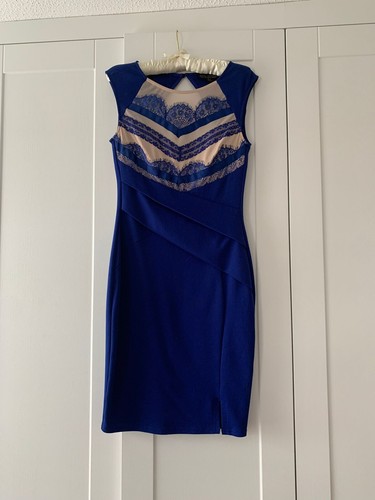 LIPSY London Michelle Keegan Blue u0026 Nude Dress - Size 8 | eBay