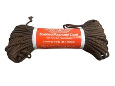 Vintage EZ Knot Braided Macrame Cord 100 Texturized Polypropylene Brown