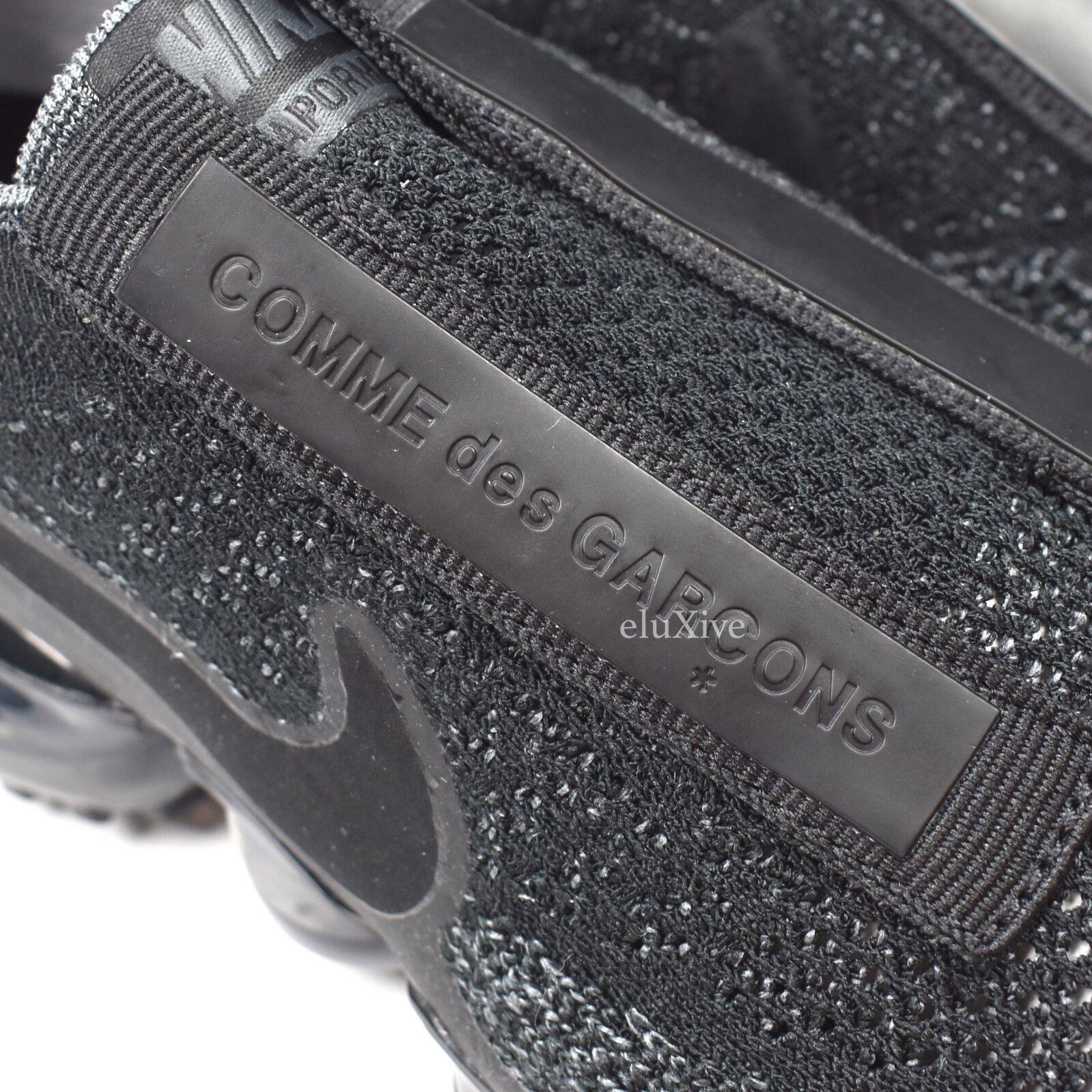 NWT Nike Comme des Garcons Air Vapormax FK CDG Triple Black Sneakers 5  AUTHENTIC