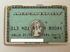 American Express Credit Card▪️Vintage▪️Expired in 1976▪️Black Numbers Unsigned
