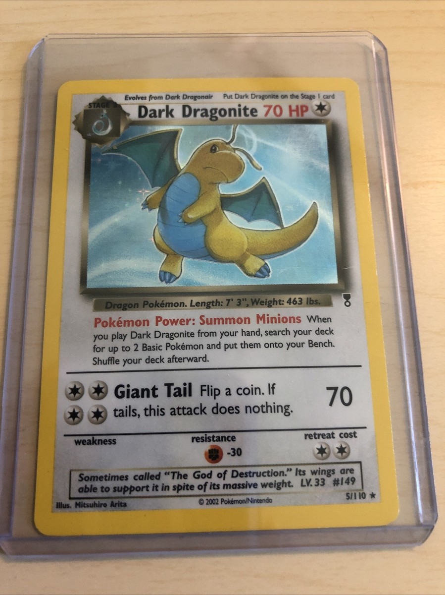 英語版初期　ポケモンカード　Dark Dragonite holo Dark Dragonite 5/110 Holo Rare LEGENDARY COLLECTION Pokemon