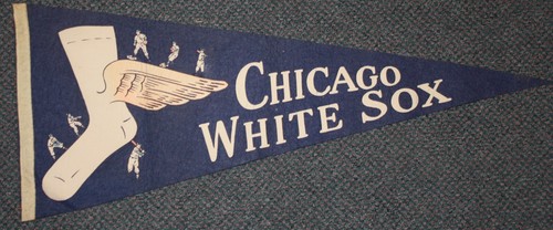 1961 VINTAGE CHICAGO WHITE SOX 25" FELT PENNANT ORIGINAL OWNER L@@K