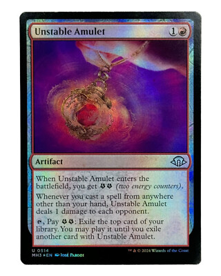 MTG | Unstable Amulet | Modern Horizons 3 | Ripple Foil | NM | EN