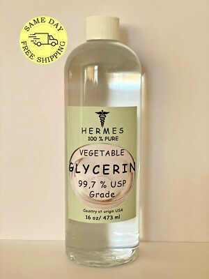 GLYCERIN VEGETABLE OIL by HERMES 99,7 % USP GRADE 100% PURE 16 oz