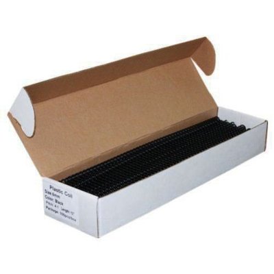 Binditek 100 Pack Plastic Spiral Binding Coils, 14mm 9/16 , 115 Sheet Capacity 4 1 Pitch Black 48 Loops For Students And Coworkers