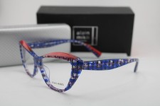 NEW ALAIN MIKLI A03117 001 CATALINE BLUE PURPLE RED AUTHENTIC EYEGLASSES 55-15