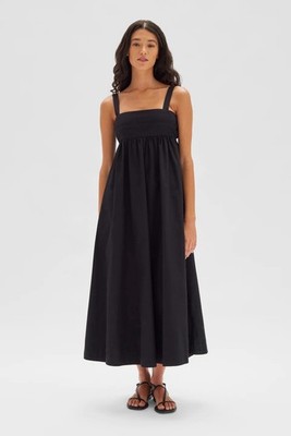 Assembly Label Frida Poplin Dress In Black. Sz 6. As New