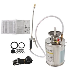 Stainless Steel Sprayer 1 Gal Steel Hand-Pump Sprayer with 3FT Reinforced Hose
