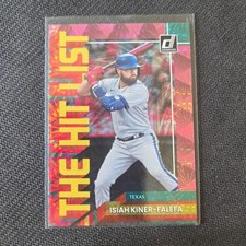 2022 Panini Donruss - The Hit List Isiah Kiner-Falefa #THL-9 Pink Fireworks