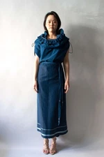Issey Miyake APOC Navy Apron Dress