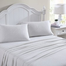Laura Ashley - Flannel Sheets Queen Size, Queen, Chelsie Vine Grey