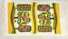 Vintage Towel Screen Prints By Sayco of California Kitchen/Hand Towel Fruit EUC
