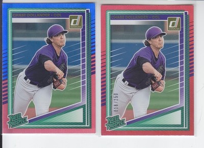 2 - 2025 Donruss CHASE DOLLANDER Red Blue + Red Foil /250 Rockies #134