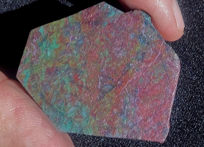 Parrot Wing Chrysocolla AA Grade Colorful Small Slab 13.8 Grams Sonora Mexico