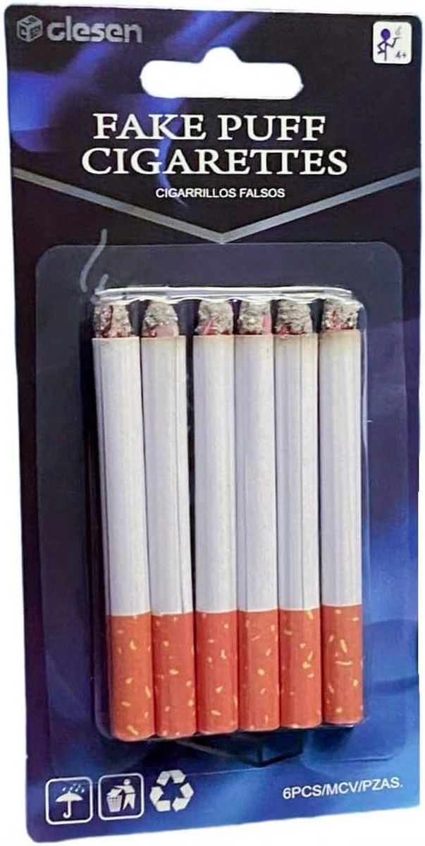 Fake Cigarettes,3.25 Inch Fake Puff Cigarettes(Pack of 6), Faux Cigs with a  Real