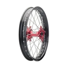 Tusk Impact Complete Wheel - Rear 18 x 2.15 Black Rim/Silver Spoke/Red Hub