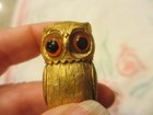 Vintage Florenza Owl Cigarette Lighter Brown Eyes, untested — photo 2