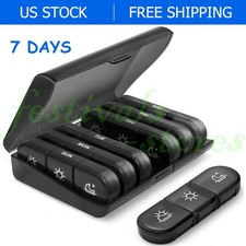 Weekly Pill Box Organizer Pill Case Medicine Planner 3 Times A Day Easy to Clean