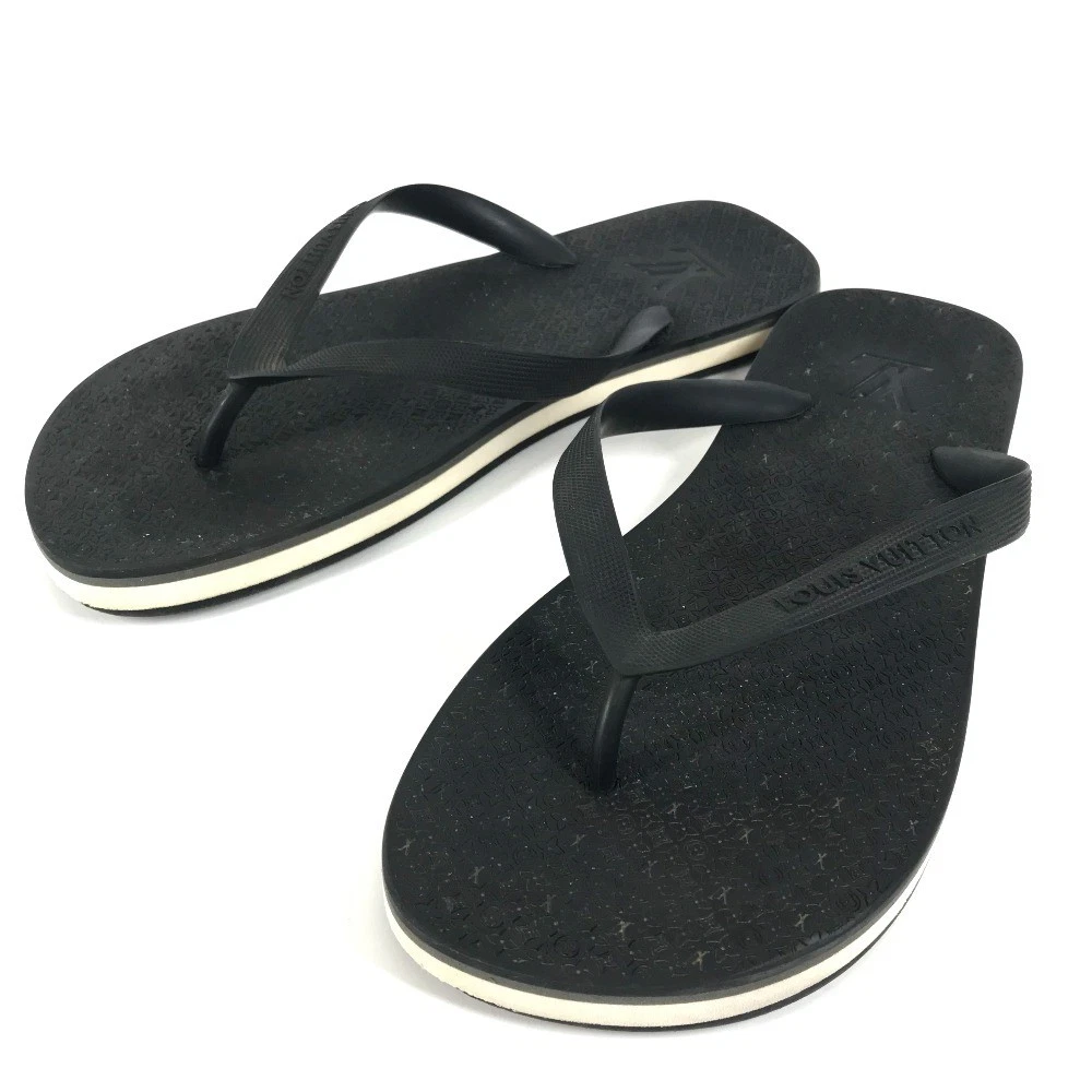 LOUIS VUITTON TRAINER LOUIS VUITTON Monogram Logo Infradito Scarpe Scarpe Sandali Gomma Nero