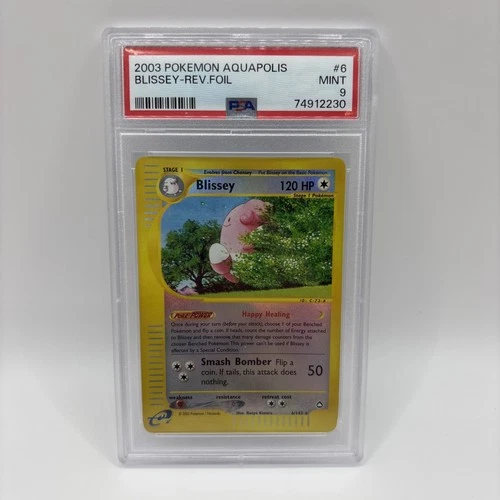 Pokémon Aquapolis Blissey  Rev Foil 6/147 PSA 9 2003