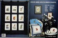State Bird Flower Cross Stitch Pattern Leafle...