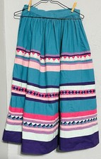 Vintage Seminole Patchwork Skirt Handmade Native American Cotton Quilt Art