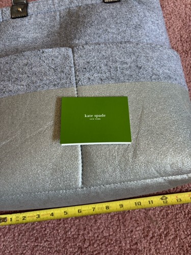 Kate Spade Handtasche Quinn Purse Frosted Felt Wool Heather Grey Glitter Tote Bag - Bild 13 von 13
