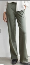 AYR The High Hopes in Moss Peruvian Cotton Drapey Straight Pant Sz Medium
