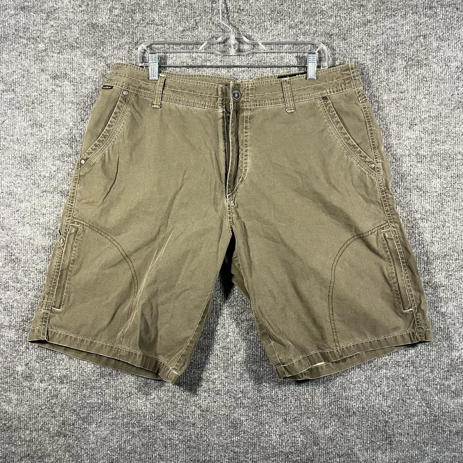 Kuhl Vintage Patina Dye Men's Utility Hiking Outdoor Brown Cargo Shorts Size 36