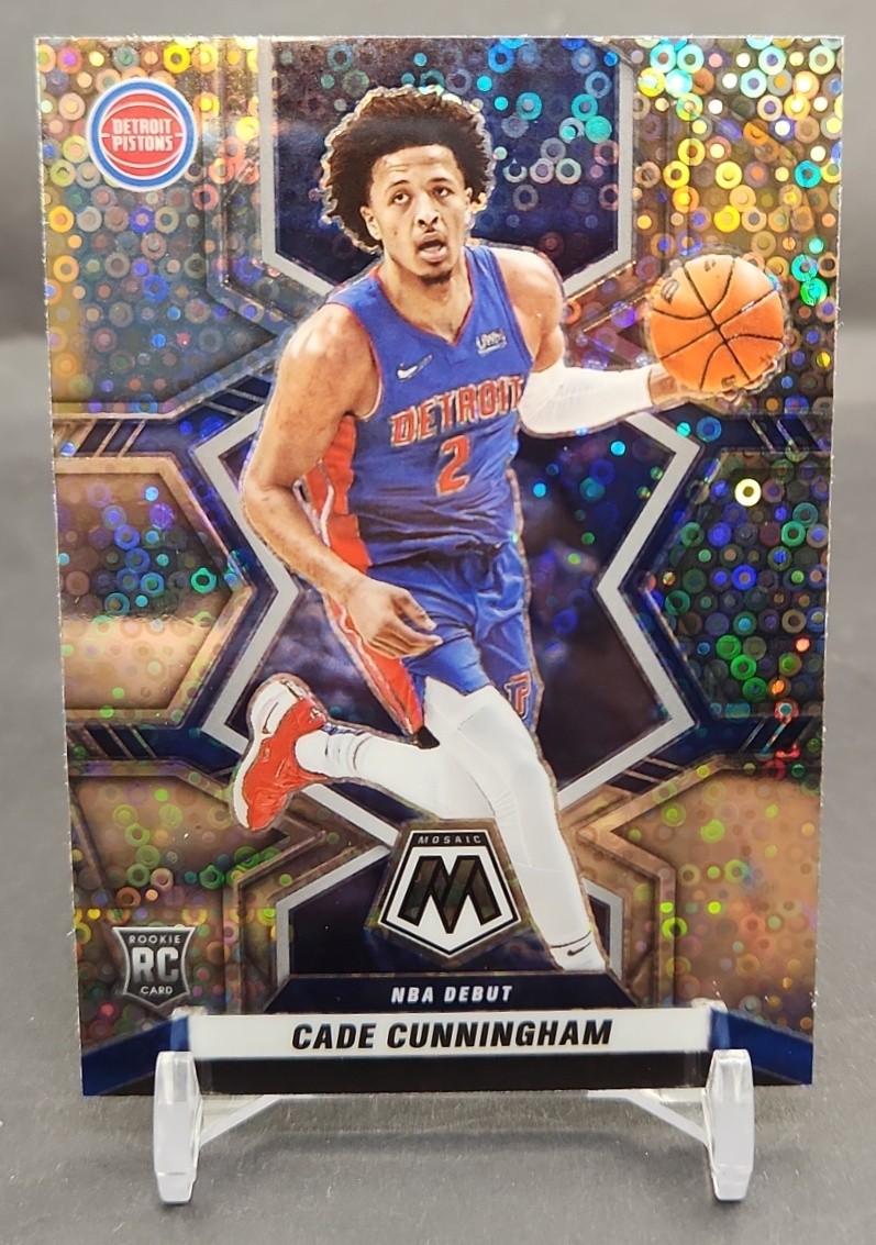 2021-22 Panini Mosaic Cade Cunningham #261 Fast Break Silver RC Pistons