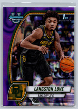 2025 Bowman U Chrome Langston Love Purple Lava Refractor #50 Baylor