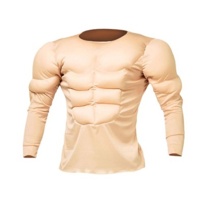 Herren Muskelshirt Kostüm Unterhemd Simulation lustig Bodybuilder Kleidung für